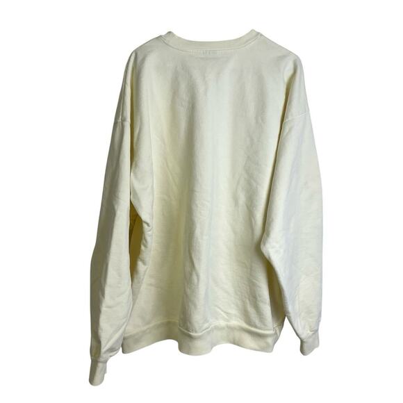 Weekends With Adele Sweatshirt XXL Cream Embroidered Hello Its Me Pullover *Flaw - Picture 2 of 11